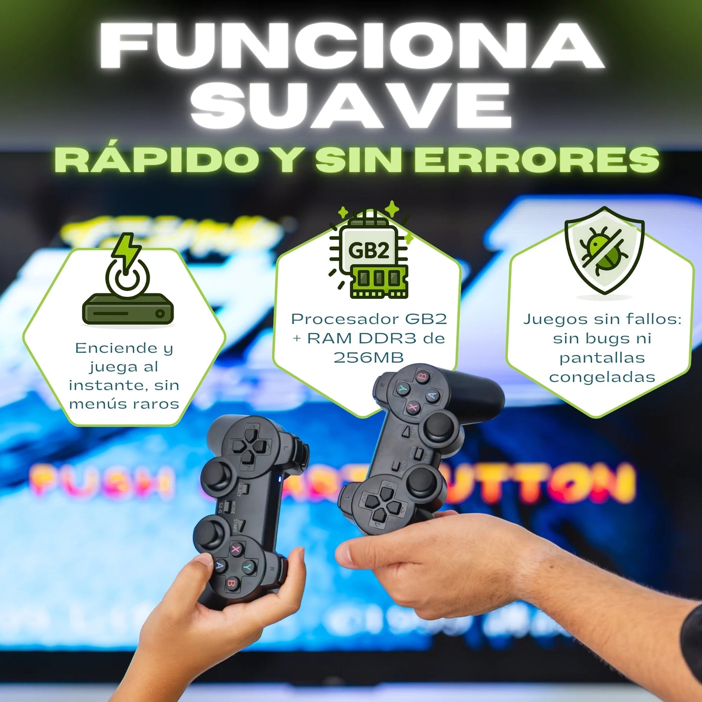Consola Retro 4K Nostalgic™+ 2 Mandos Inalámbricos