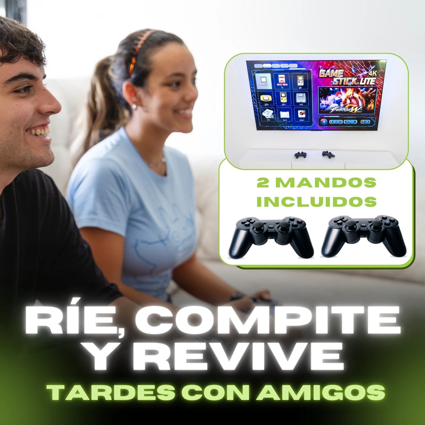 Consola Retro 4K Nostalgic™+ 2 Mandos Inalámbricos